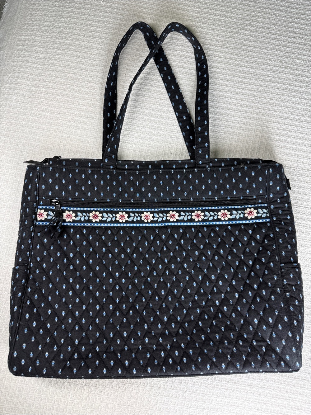 Vera Bradley Metropolitan travel laptop bag in Alpine Black pattern